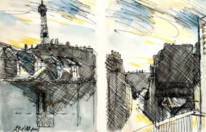Andrzej Wajda ( 1926 - 2016 ), Vista da una finestra di Parigi