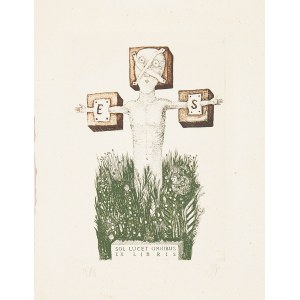Stasys Eidrigevicius ( 1949 ), Ex libris Stasys Eidrigevicious - Słońce świeci dla wszystkich, 1976 r
