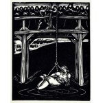 Władysław Skoczylas ( 1883 - 1934 ), Pławienie czarownicy z cyklu Klasztor i bobieta, 1923