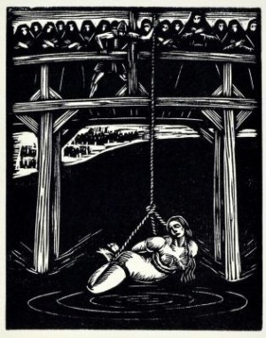 Wladyslaw Skoczylas ( 1883 - 1934 ), L'étouffement d'une sorcière du cycle Le monastère et le bobwhite, 1923