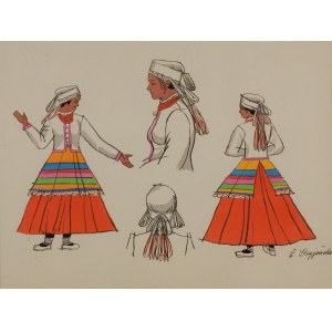 Zofia Stryjeńska ( 1891 - 1976), Peasant girl from Vilnius, 1939