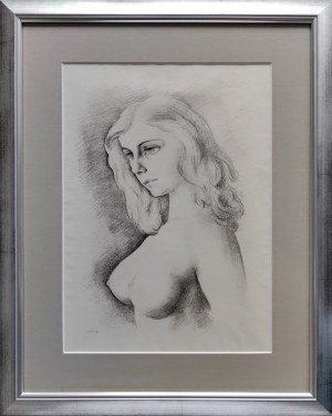 Mojżesz Kisling (1891-1953), Akt kobiecy z profilu, 1954