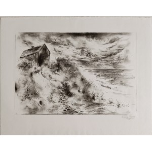 George Grosz (1893-1959), Chmury burzowe - Przylądek Cod, 1949