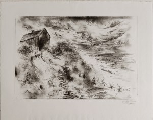 George Grosz (1893-1959), Chmury burzowe - Przylądek Cod, 1949