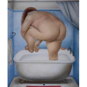 Fernando Botero (1932-2023), Donna nella vasca da bagno