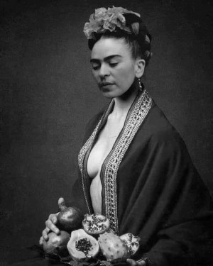 Frida Kahlo (1907-1954), Self-Portrait in a Velvet Dress