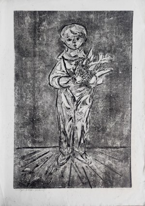 Janina Kraupe (1921-2016), Dziecko z gołębiem II, 1953