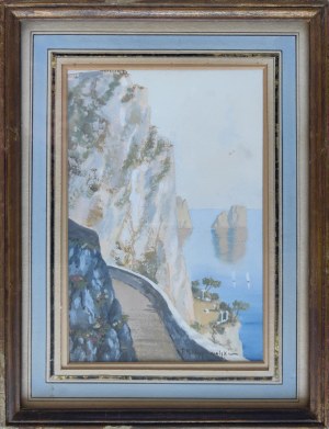 Feliks Michał Wygrzywalski (1875-1944), Widok na Faraglioni z drogi Via Krupp na Capri, 1931