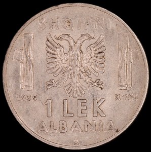 Albanien. 1939 1 Lek R Rom Italienische Besatzung