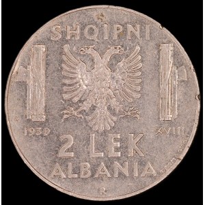 Albania. 1939 2 Lek R Rome Italian Occupation