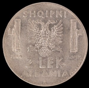 Albania. 1939 2 Lek R Rome Italian Occupation