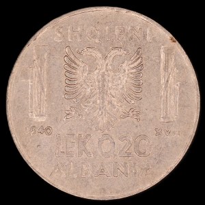 Albania. 1940 0,20 Lek R Rome Italian Occupation