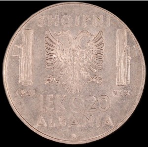 Albanie. 1941 0,20 Lek R Rome Occupation italienne