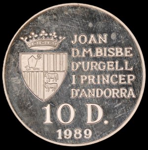 Andorra. 1989 10 Dinars Italy 1990 Championship