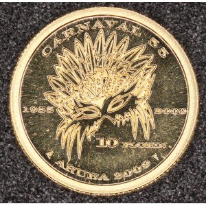 Aruba. 2009 10 Florin Carnival 55 Gold