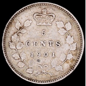 Canada. 1901 5 Cents Victoria