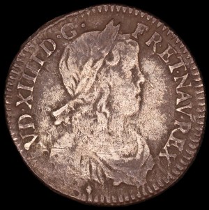 France. 1659 1/12 Ecu Louis XIV