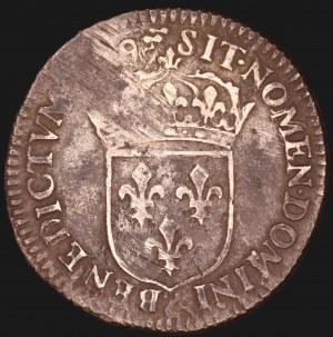 France. 1659 1/12 Ecu Louis XIV