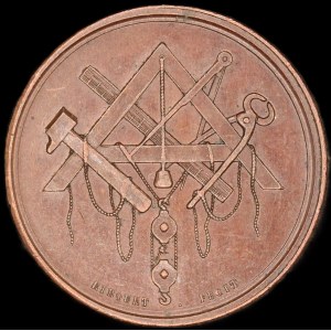 France. 1845 Versailles Chamber of Building Contractors Jeton Bronze