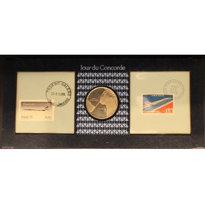 France. 1976 Medal First Concord Flight to Rio