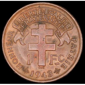 French Cameroon. 1943 1 Franc