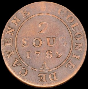 French Guiana. 1789 2 Sous A Paris
