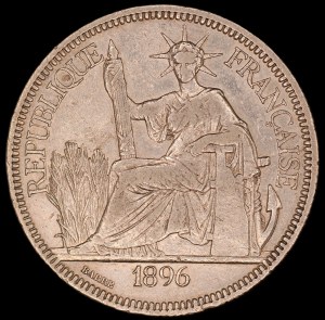 French Indo China. 1896 1 Piastre A Paris