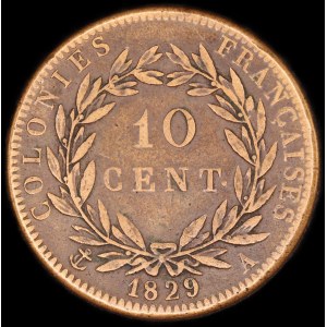 Französisch-Westindien. 1829 10 Centimes