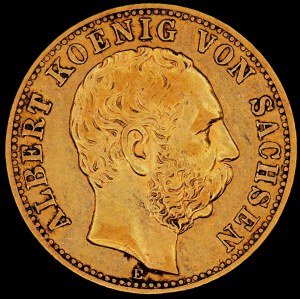 Germany. 1878 10 Mark Saxony Muldenhuetten Gold