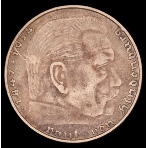 Germany. 1937 2 Reichsmark D Munich W/ Swastika