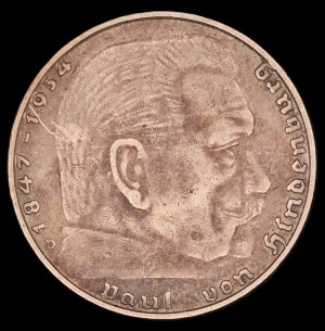 Germany. 1937 2 Reichsmark D Munich W/ Swastika