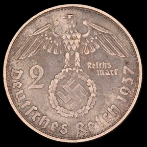 Germany. 1937 2 Reichsmark D Munich W/ Swastika