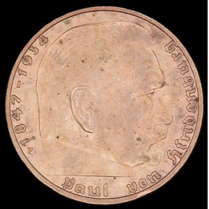Germany. 1938 2 Reichsmark F Stuttgart W/ Swastika