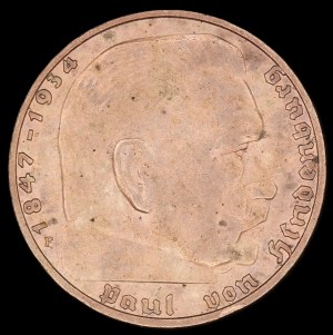 Germany. 1938 2 Reichsmark F Stuttgart W/ Swastika