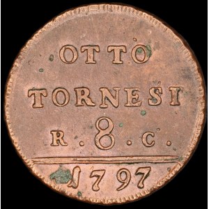 Italy. 1797 Kingdom of Naples 8 Tornesi