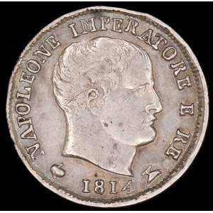 Italy. 1814 Kingdom of Napoleon 5 Soldi M Milan