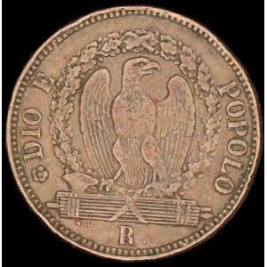 Italy. 1849 Roman Republic 1 Baiocco