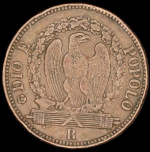 Italy. 1849 Roman Republic 1 Baiocco
