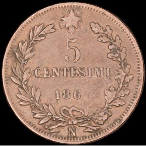 Italy. 1861 5 Centesimi N Naples