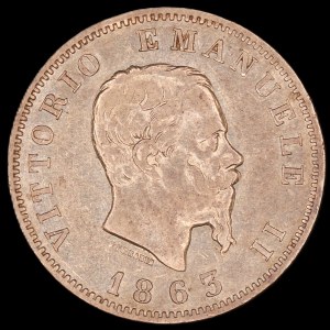 Italy. 1863 1 Lira M BN Milan