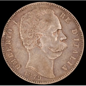 Italien. 1879 5 Lire