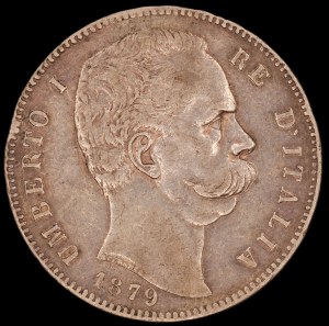 Italy. 1879 5 Lire