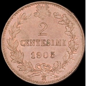 Italy. 1905 2 Centesimi R Rome
