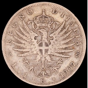 Italy. 1907 1 Lira R Rome