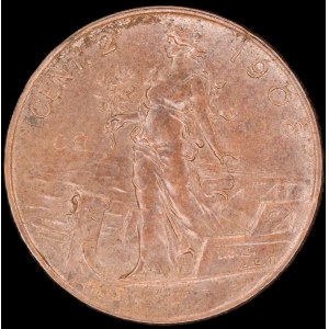 Italy. 1908 2 Centesimi R Rome Key Year