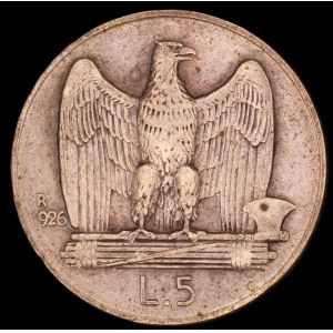 Italy. 1926 5 Lire R Rome Scarce Year