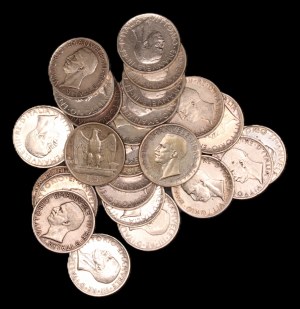 Italy. 1926-1930 5 Lire 26 Coins Silver
