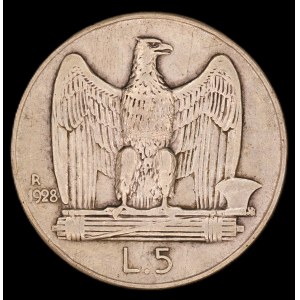 Italy. 1928 5 Lire R Rome Scarce Year