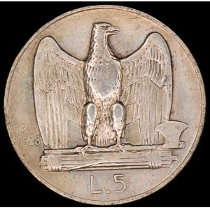 Italien. 1928 5 Lire R Rom Seltenes Jahr