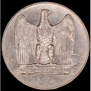 Italy. 1929 5 Lire R Rome
